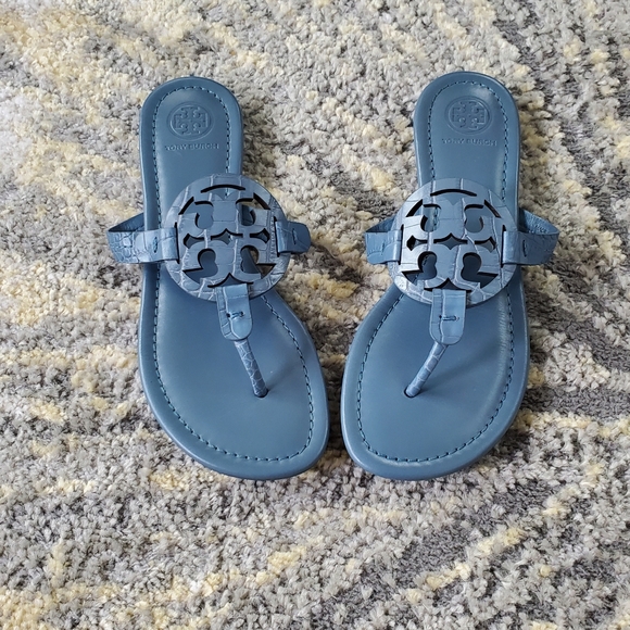 Tory Burch Shoes - Tory Burch Croc Embossed Miller Sandals
